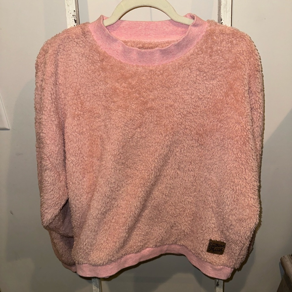 Southern Marsh Pink Fleece Sweater
